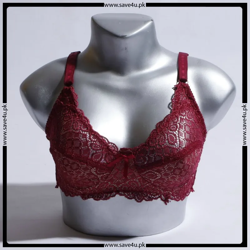 Lace Design Non-Padded Non-Wired Bra