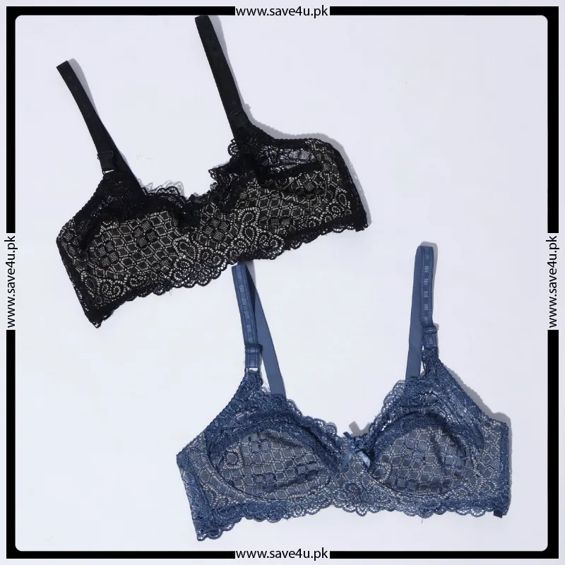 Lace Design Non-Padded Non-Wired Bra