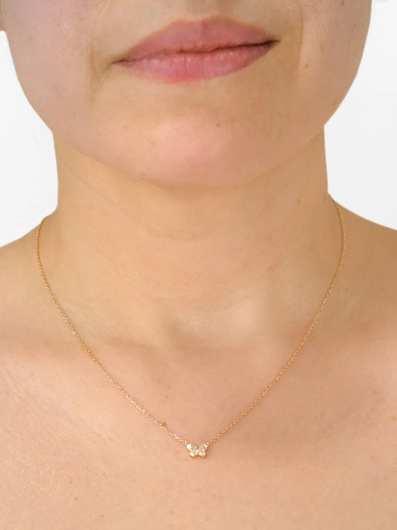 Love Letter Pavé Butterfly Necklace