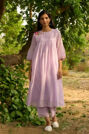 Maina Kurta Set-Lilac