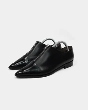 Marni Black Leather Zipped Shoes 2000's