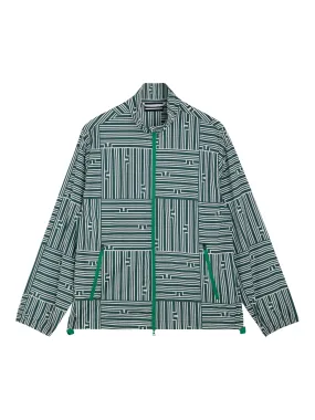 MAX PRINTED WIND JACKET / Bridge Stripe Patchwork