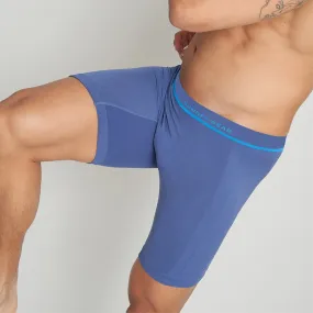 Men's Long Running Boxers - Blue