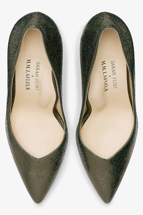 M.M.LaFleur x Sarah Flint Perfect Pump 85 :: Cypress Crackle