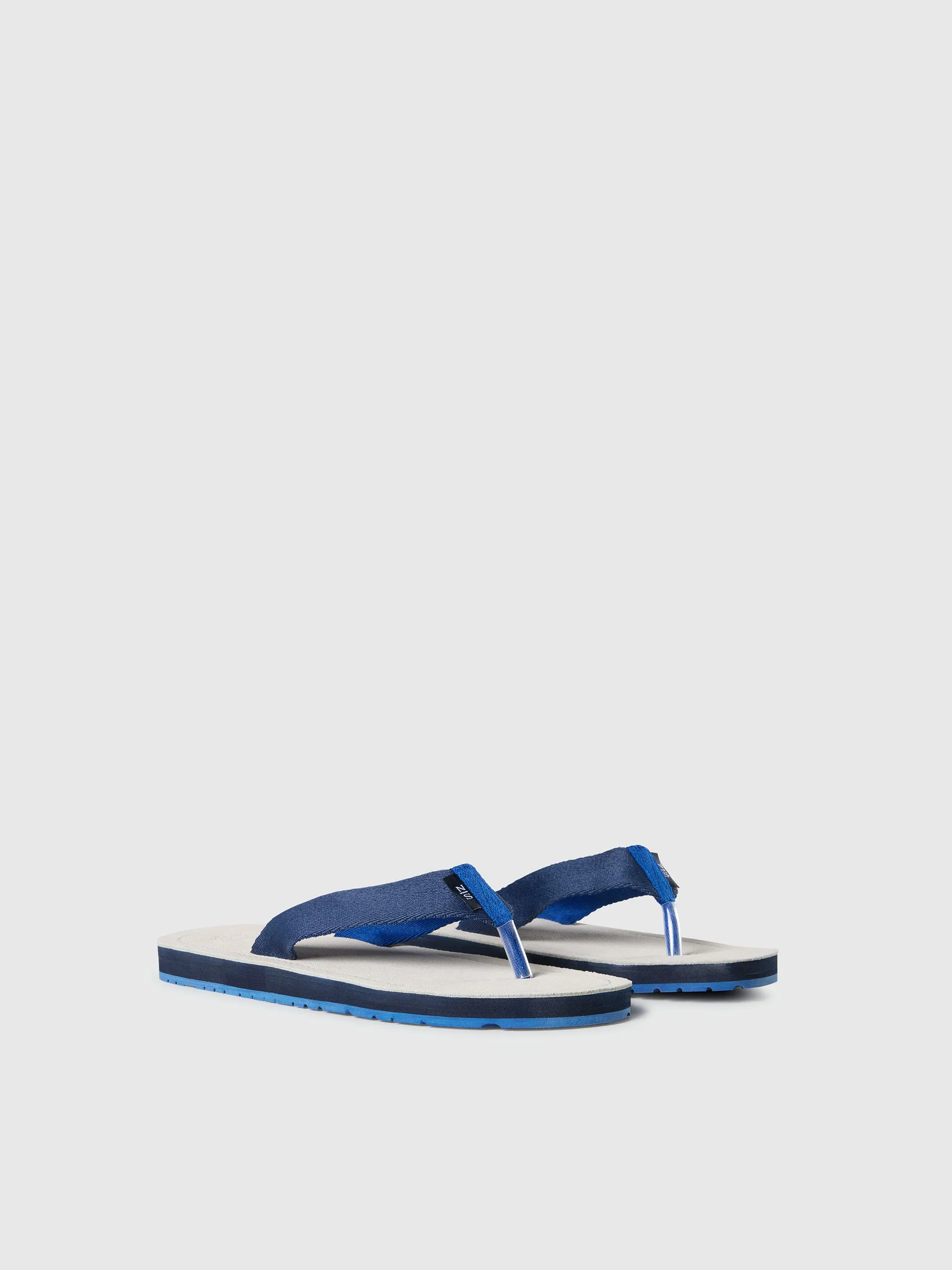 Monk suede flip flops