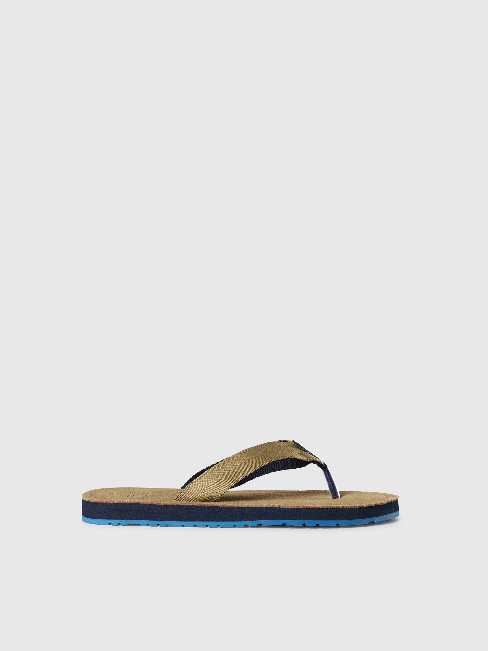 Monk suede flip flops