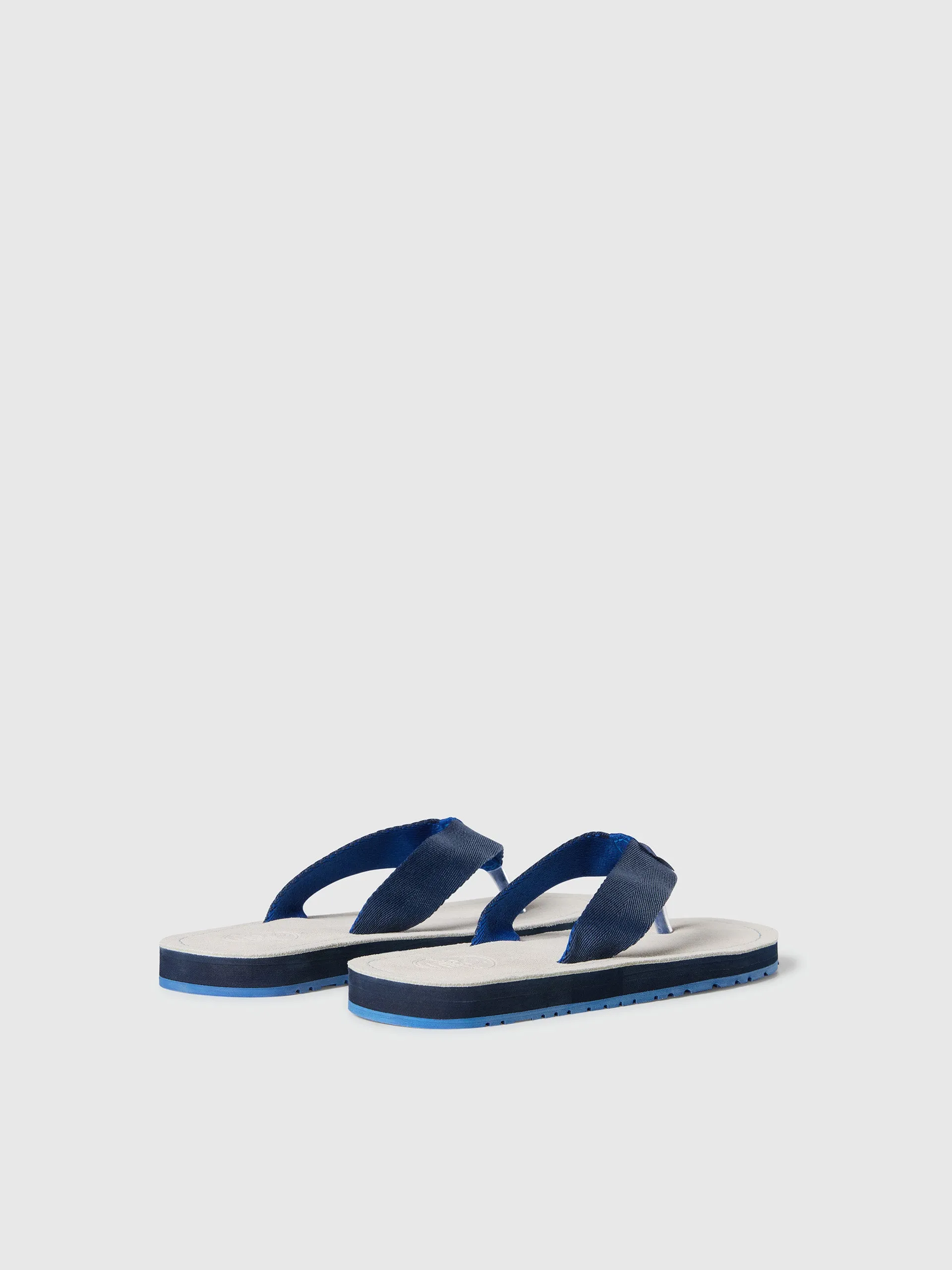 Monk suede flip flops