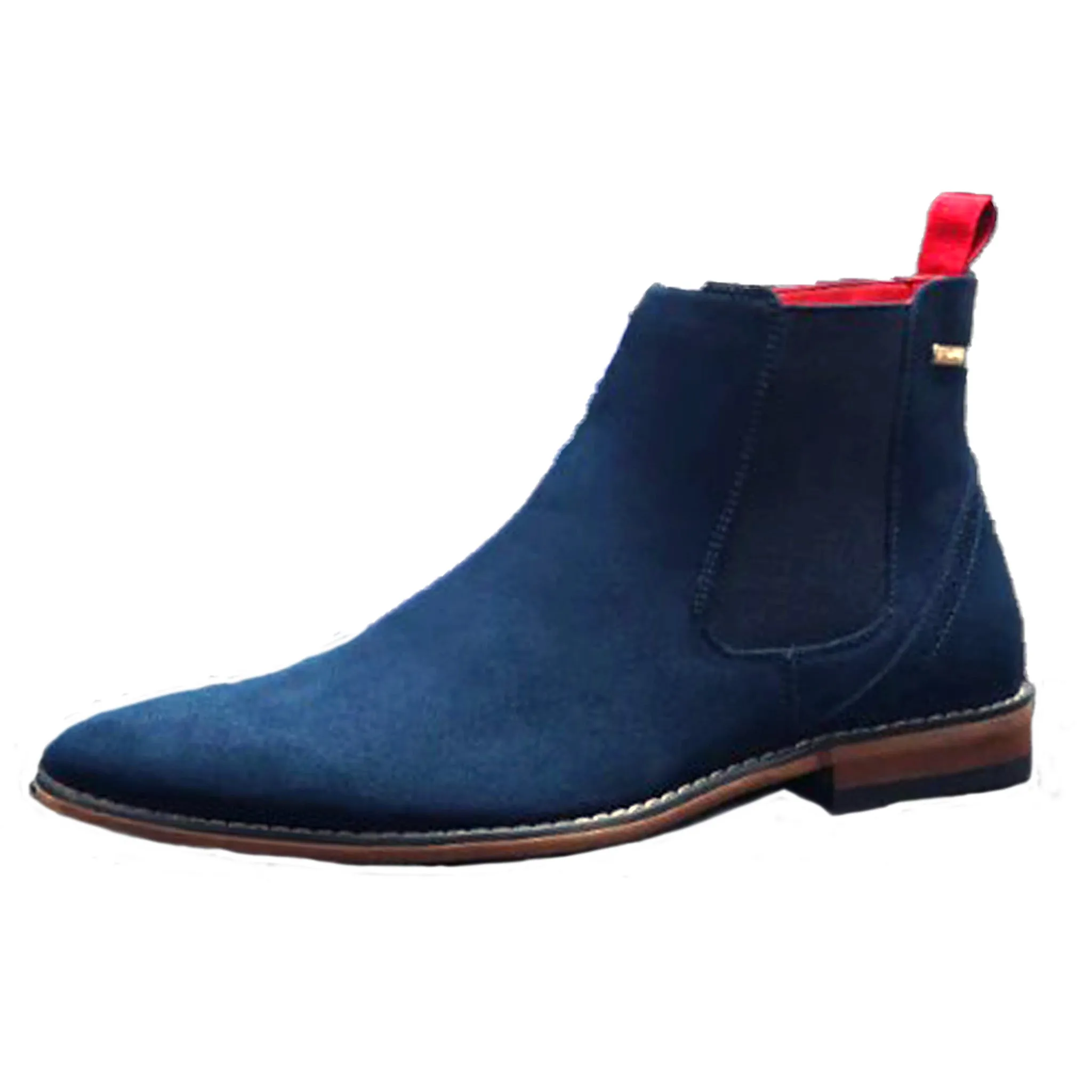 Navy Microfiber Chelsea Boot