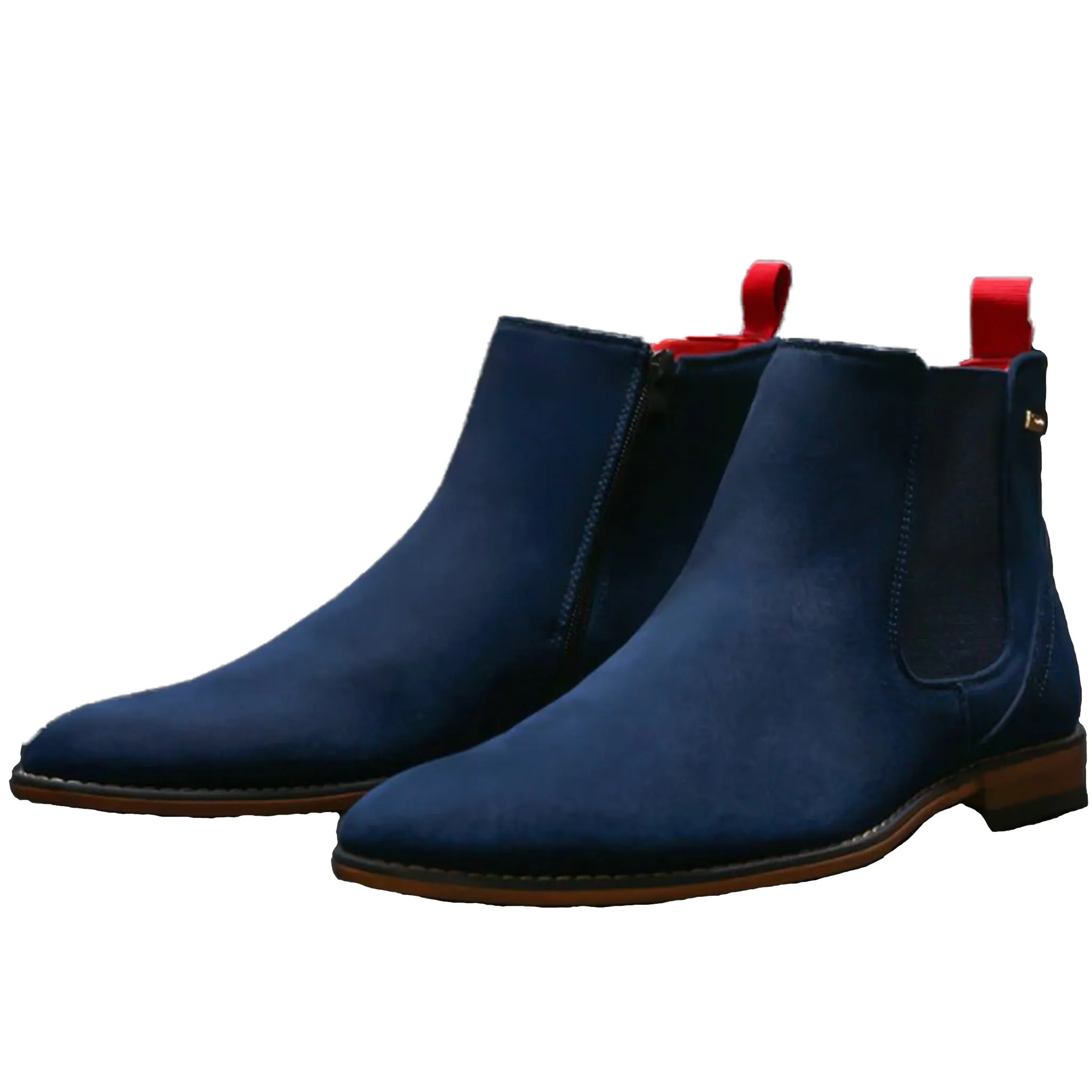 Navy Microfiber Chelsea Boot