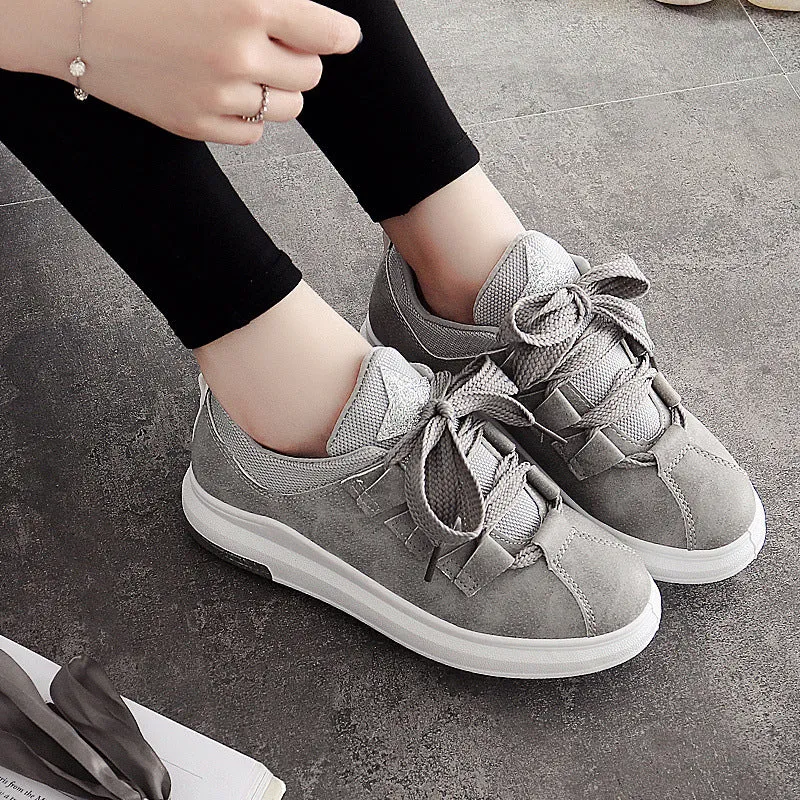 new arrival sneakers Breathable Round Toe Casual Shoes Student Platform Shoes Flats  Lace Up Ladies Shoe