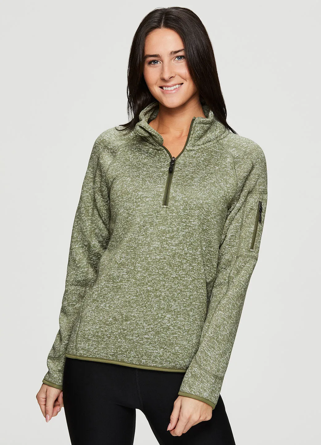 Peak 1/4 Zip Mock Neck Pullover