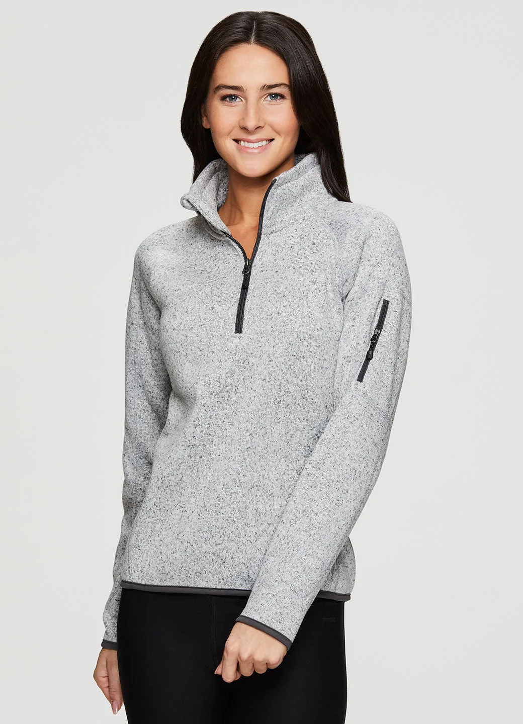 Peak 1/4 Zip Mock Neck Pullover