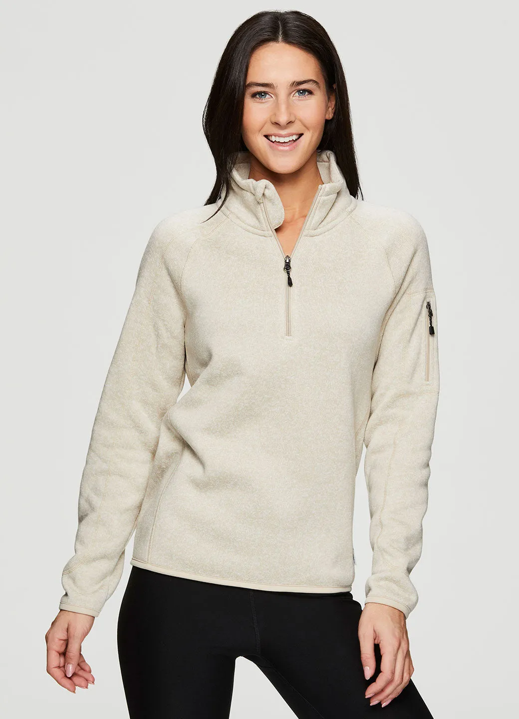 Peak 1/4 Zip Mock Neck Pullover