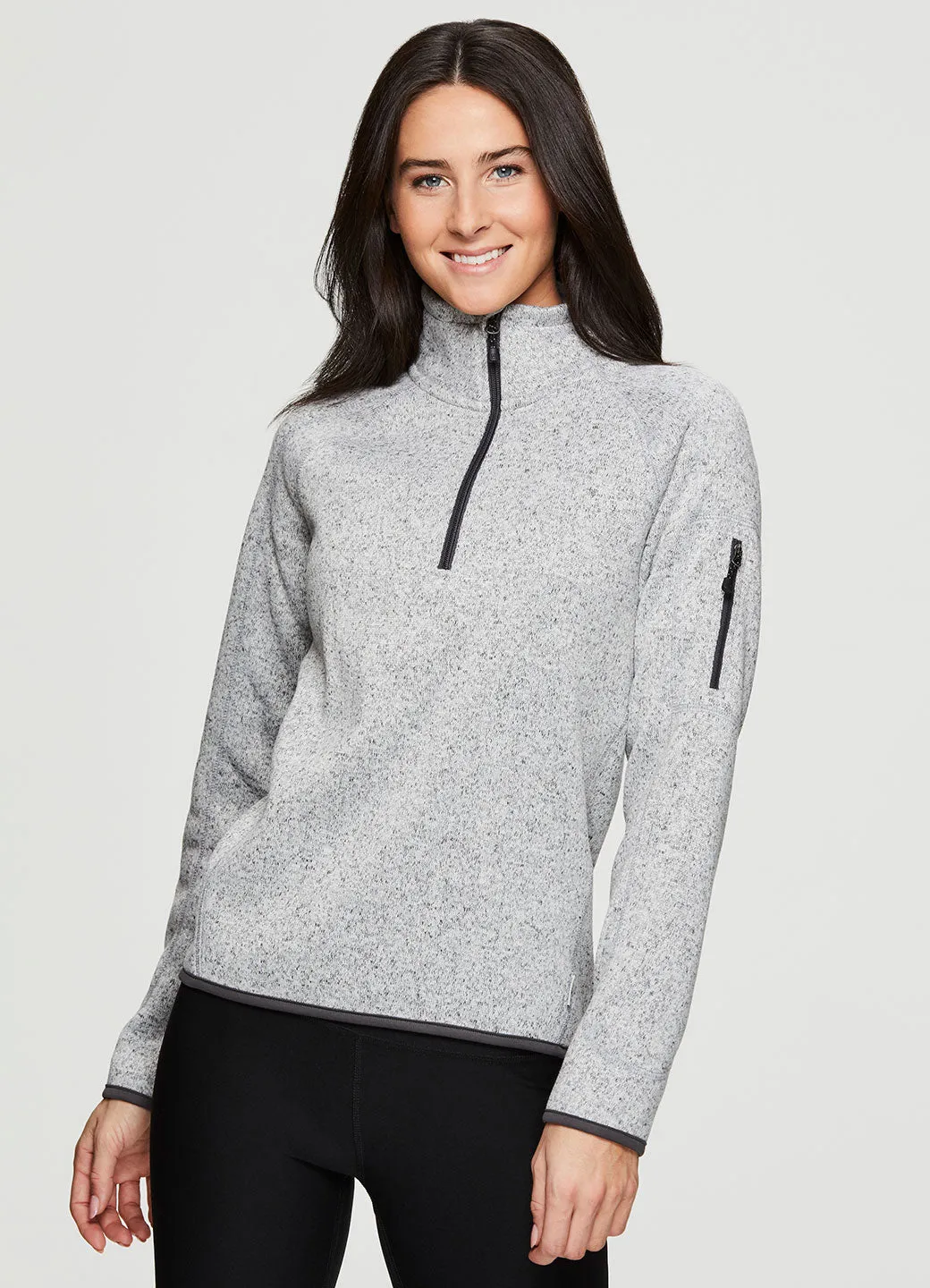 Peak 1/4 Zip Mock Neck Pullover