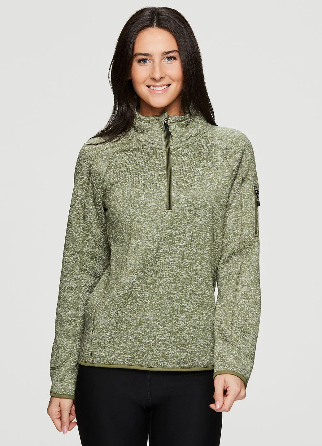 Peak 1/4 Zip Mock Neck Pullover