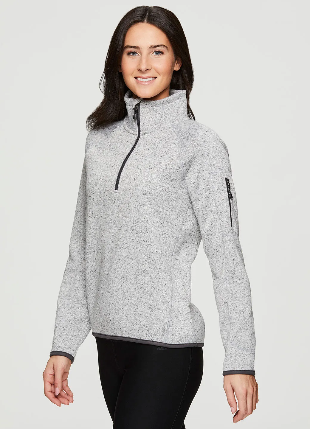 Peak 1/4 Zip Mock Neck Pullover