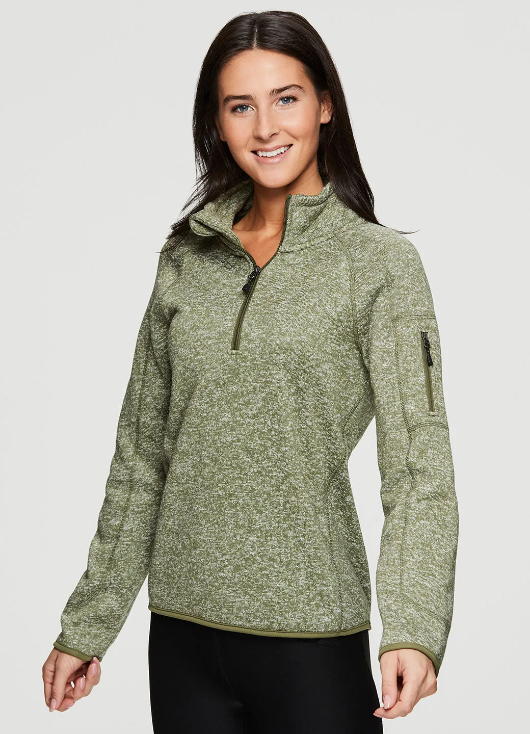 Peak 1/4 Zip Mock Neck Pullover