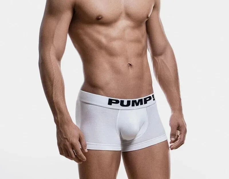 PUMP! Classic Boxer White Full Cotton Stretchy Casual Boxer 11000 P27