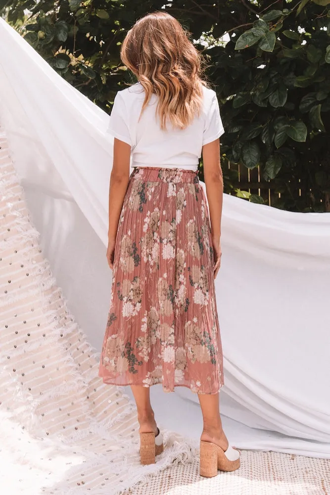 Secret Stories Midi Skirt Rose