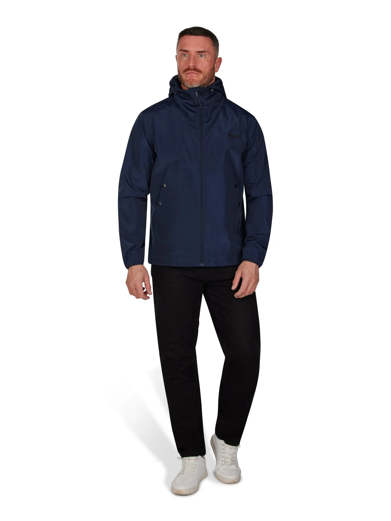 Showerproof Zip Through Kangaroo Jacket - Navy