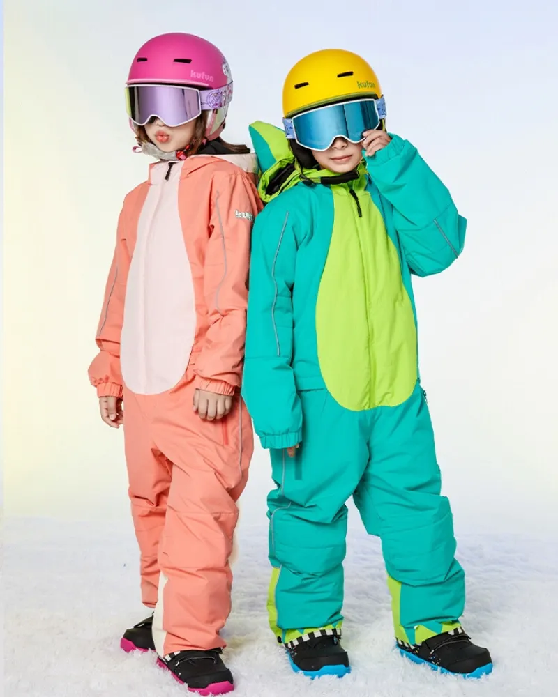 Ski Wear Cartoon Kids One-Piece Ski Suit