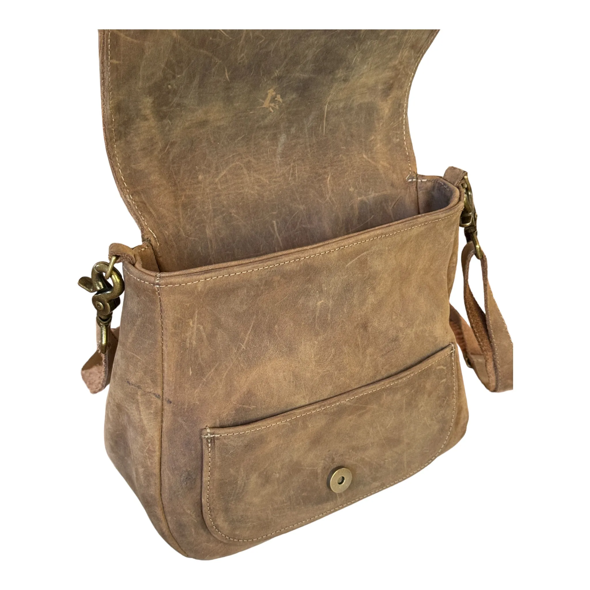 Steffie Leather Saddle Bag