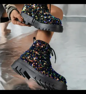 The Glitter Boots, Sequence High Tops, Women’s