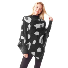 Trendy Fashionable Leopard Patterned Soft Poncho