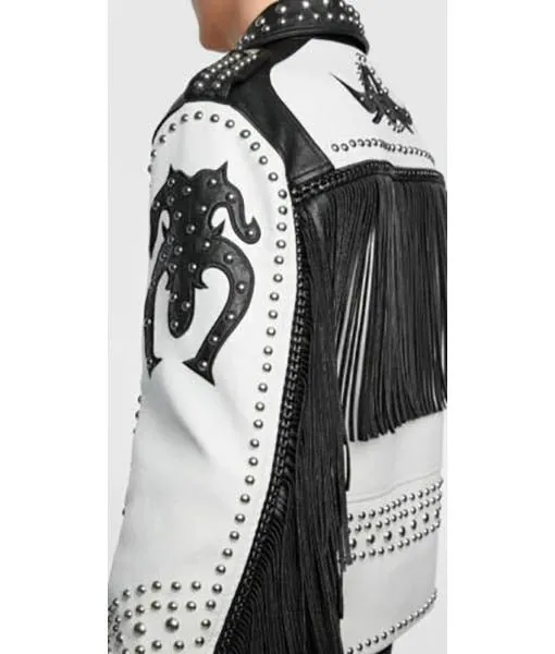 Tribal Rock Punk Gothic Rivet Motorcycle Jacket