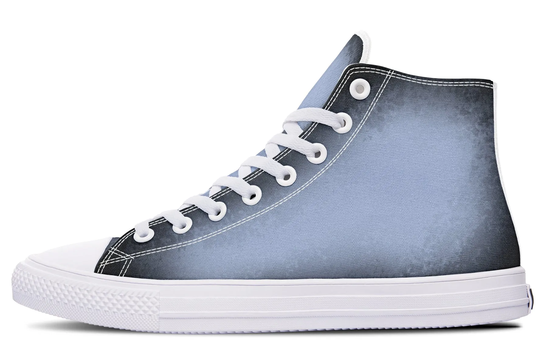 Twilight Blue High Tops - Classic Premium Canvas Shoes with Comfortable and Durable Soles