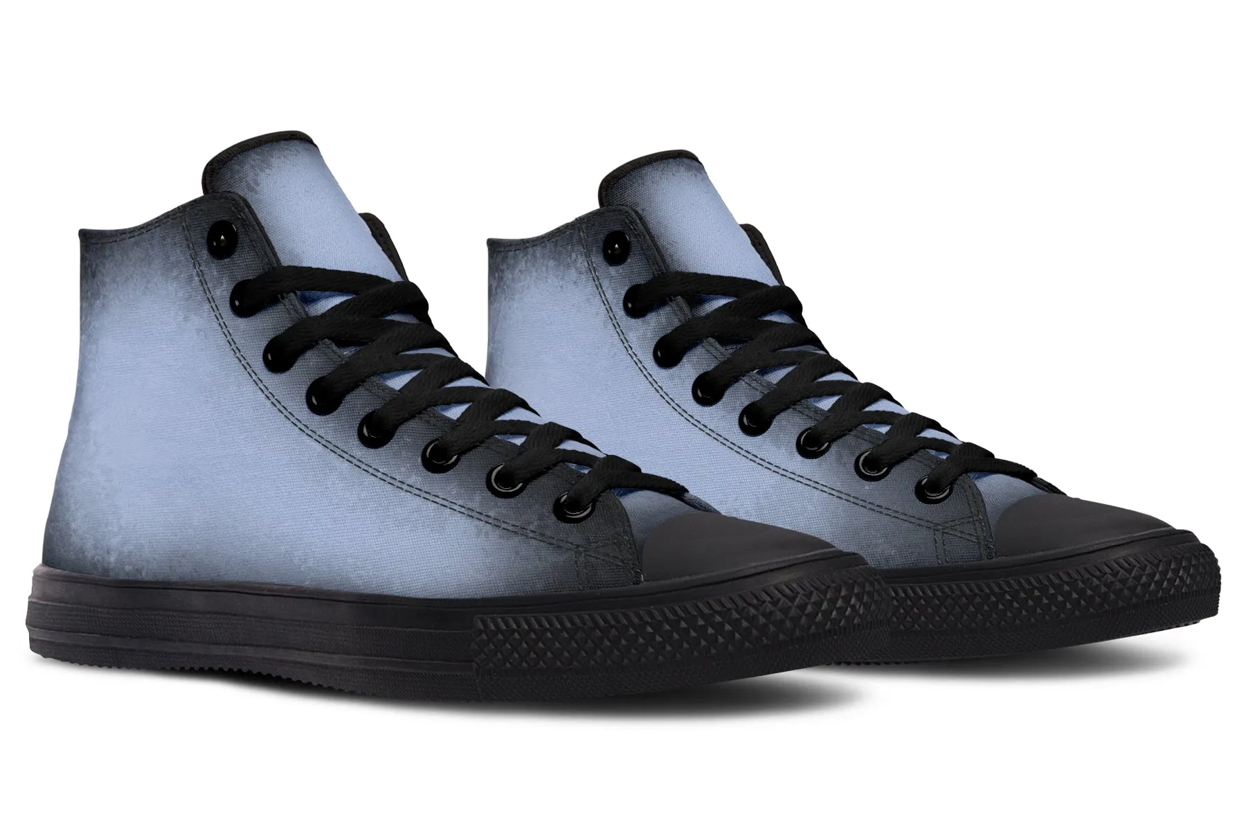 Twilight Blue High Tops - Classic Premium Canvas Shoes with Comfortable and Durable Soles