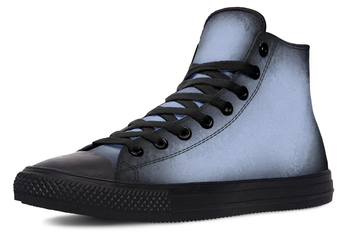 Twilight Blue High Tops - Classic Premium Canvas Shoes with Comfortable and Durable Soles