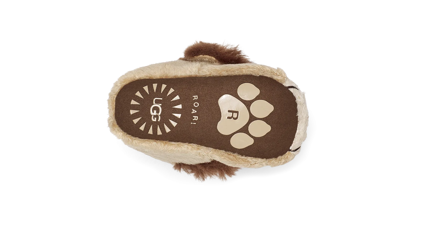 UGG Infant Bixbee Lion Stuffie Slippers - Sand Chocolate