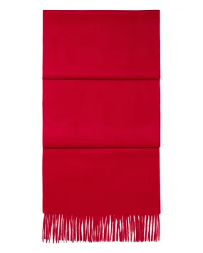 Unisex Large Woven Cashmere Scarf Riding Red