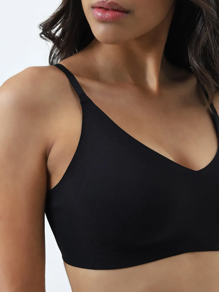 Wunderlove Black Invisible Seam-Free Padded Bra