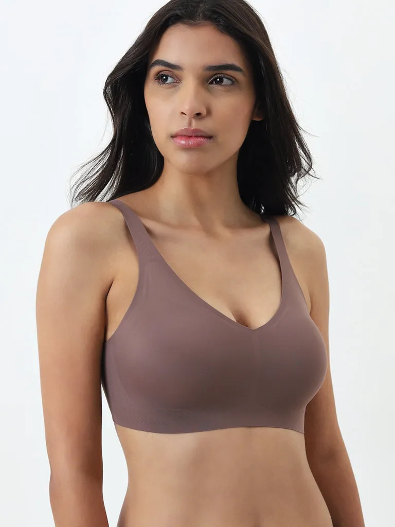 Wunderlove Dark Brown Seam-Free Invisible Padded Bra